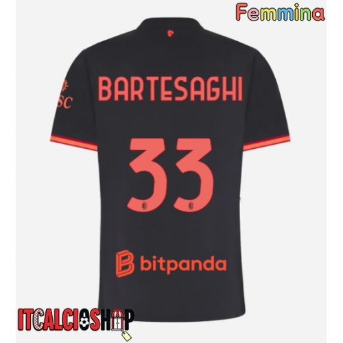 AC Milan Davide Bartesaghi #33 Terza Maglia Femmina 2026-27 Manica Corta